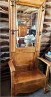 Antique (?) Oak Hall Seat/Tree