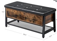 Industrial Storage Bench with Padded Seat