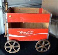 Small Wooden Coca-Cola Wagon