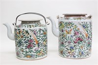 Two Chinese Famille Rose Teapots,Republican Perio