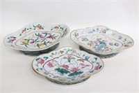 Three Chinese Famille Rose Porcelain Fruit Tray