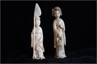 Two Japanese Carved Figurines