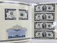 Limit of 50,000 Set of Uncut Joint US $2 Banknote