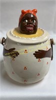 Vintage Black Americana Pottery Cookie Jar