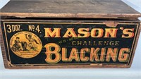 Mason’s Challenge Blacking Shoe Polish Wood Box