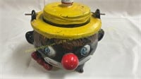 Vintage Black Americana Clown Face Cookie Jar