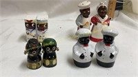 Black Americana Salt & Pepper Shakers