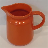Sunset Orange Ceramic Pitcher (7"×6")