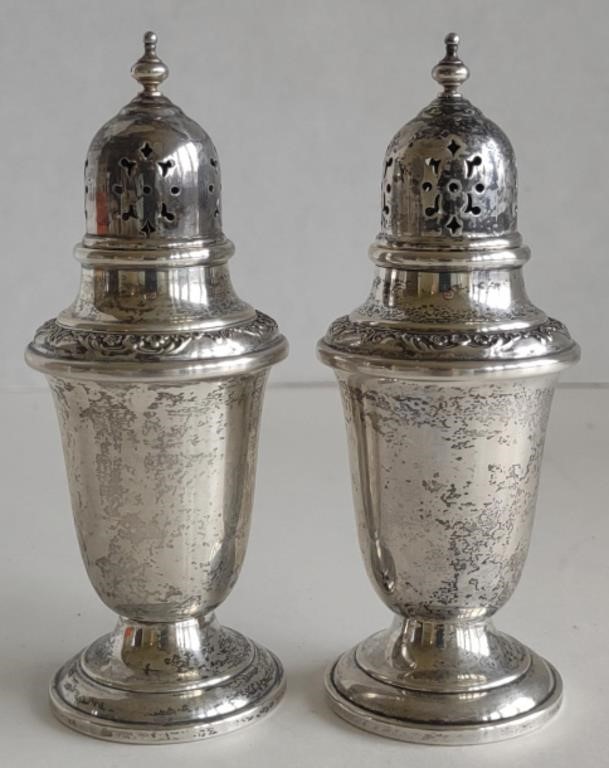 Gorham Silver 978 Salt Shakers (4" Tall)