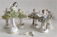 Lace Porcelain Ballerina Figures (3.5" - 4.5"