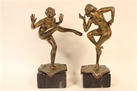 Pair of Vienna Bronze Figures of Music Dancers