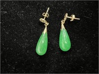 Pair of Green Jadeite Earring