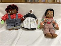 2 ct.Folk Art cloth doll & G with the W Mammy doll