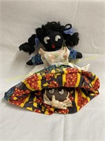 Folk Art double headed cloth doll