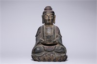 Chinese Iron Buddha Sculpture