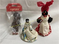 2ct.Folk Art bells & My lovely Topsee doll