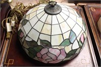 Stained Mosaic Glass Bowl Shade Chandelier Lamp