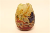 Daum Nancy Miniature Painted Glass Vase