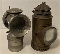CM Hall Solar Bicycle Carbide Oil Lamp and Dietz