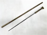 Walking Stick/Cane, With Concealed Short Sword