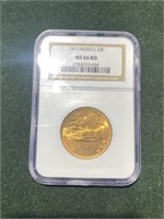 1963 Mexico 20C Gold Coin