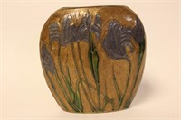 Enamel on Brass Art Deco Vase