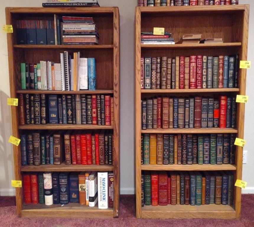 Wood 5 Shelf Bookcases,30" x 10" x 59" *Bidding