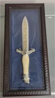 Viking Recreation Dagger in Locked Case, 20" x 10"