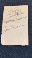 Authentic "Carmen Basilio" Autograph w/ Sentiment
