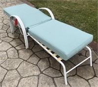 Metal Patio Chaise Lounge with Cushions,