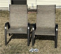 2 Outdoor chairs Aluminum
