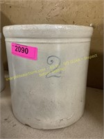 Buckeye Pottery 2-gallon Crock (bottom chips)