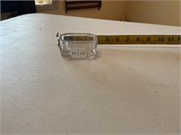 Clear glass salt cellar