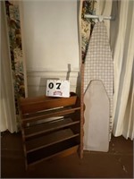 Shoe rack, ironing boards, Black and Decker iron
