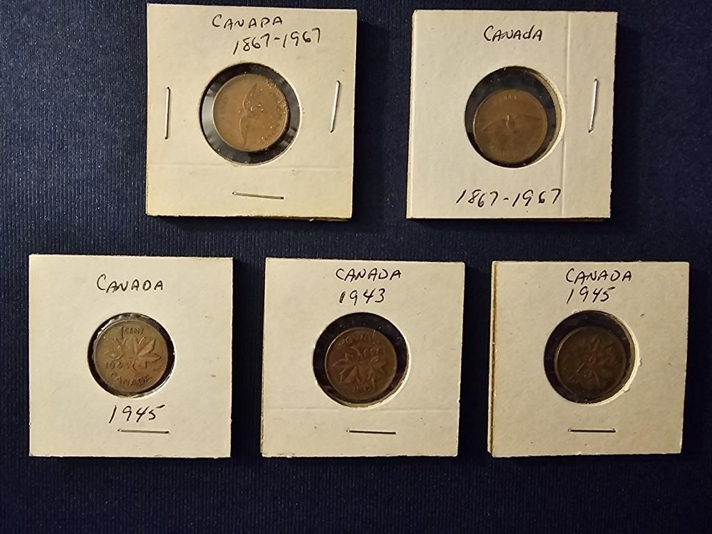 Canadian 1 Cent Pennies