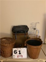 Leather bucket, basket, coder backpack