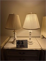 Painted metal table lamps