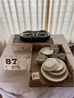 Noritake and misc. dishes, toastmaster double