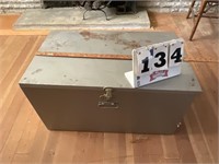 30" metal storage box - (rusty)