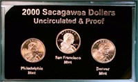 2000 Sacagawea Uncirulated Proof Coins X3