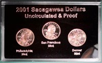 2001 Sacagawea Dollars Uncirculated & Proof Set
