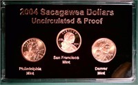 2004 Sacagawea Dollars Uncirculated & Proof