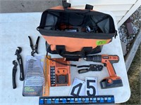 Rigid 18volt ½” battery drill complete