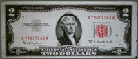 1953 C $2 Silver Certificate Red Seal