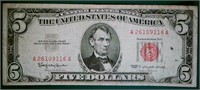 1963 $5 Red Seal Bill A 26109116 A