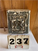 Vintage metal mailbox