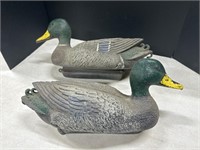 Pair of Mallard Duck decoys, Made in Italy
