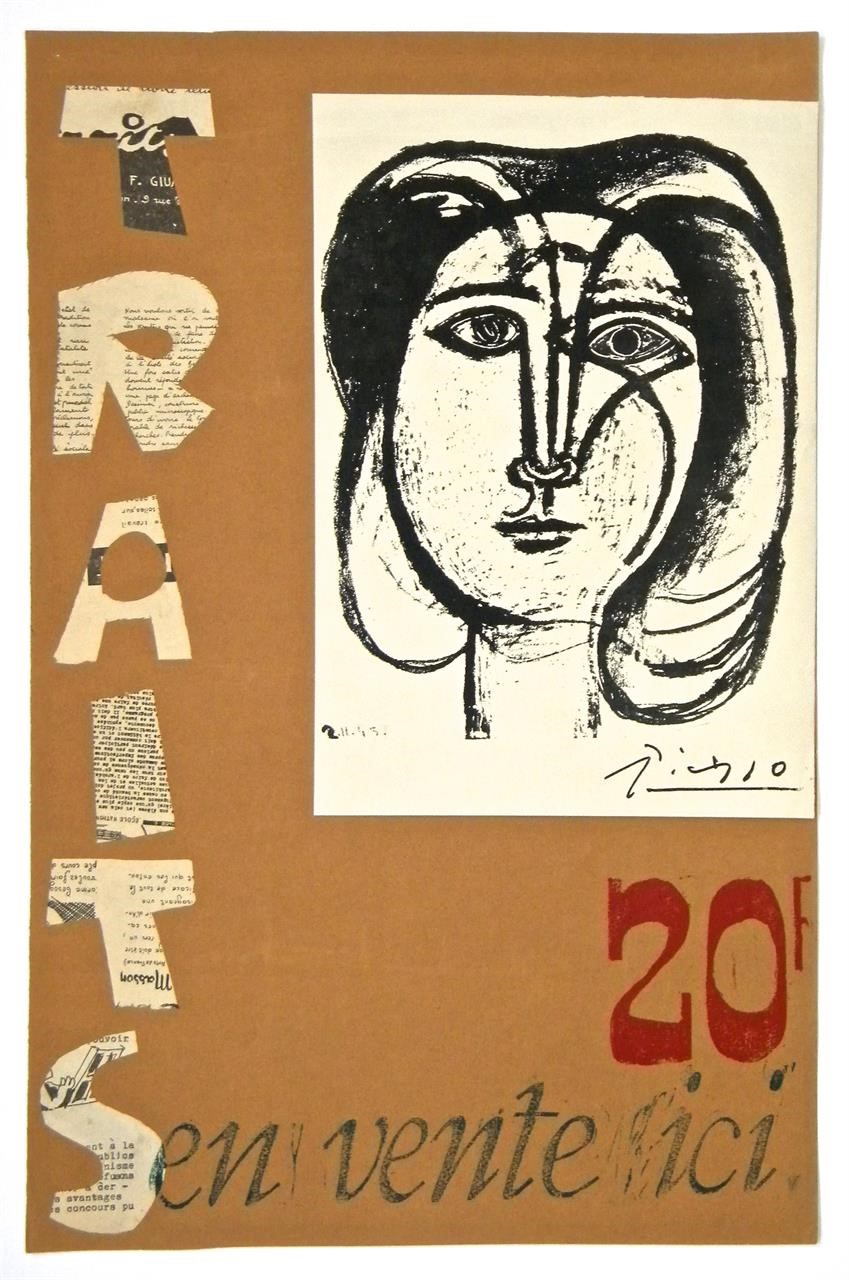 Pablo Picasso lithograph poster and collage | Trai