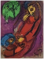 Marc Chagall "David and Absalom" original Bible li
