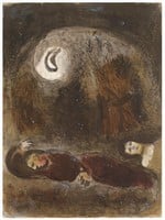 Marc Chagall "Ruth at the Feet of Boaz" original B